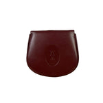 Cartier Vintage Burgundy Leather Half Circle Coin Case
