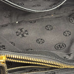 Tory Burch Black Marion Whipstitch Flap Shoulder Bag