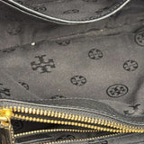 Tory Burch Black Marion Whipstitch Flap Shoulder Bag