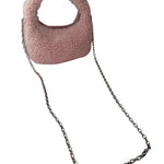 Miu Miu Pink Wool Teddy Two-Way Hobo Bag