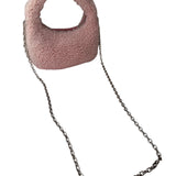 Miu Miu Pink Wool Teddy Two-Way Hobo Bag