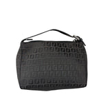 Fendi Vintage Black Zucchino Mini Oyster Pochette