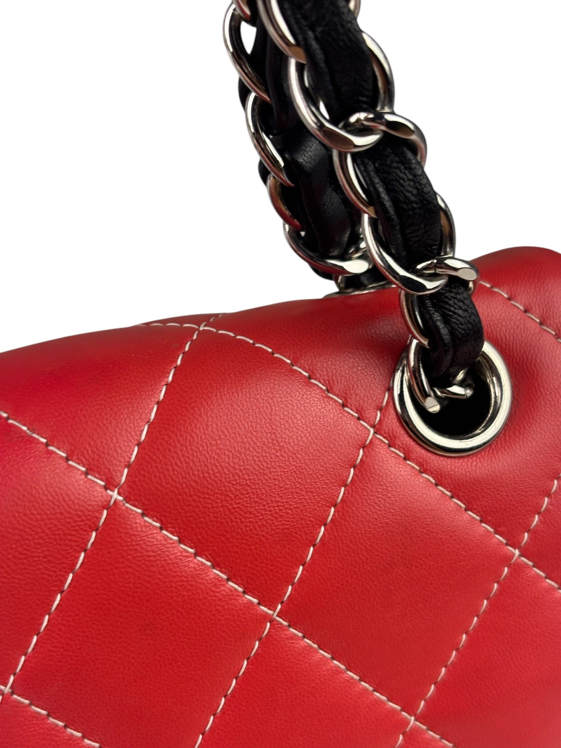 Chanel Colorblock Quilted Lambskin Medium Double Flap Bag 2013