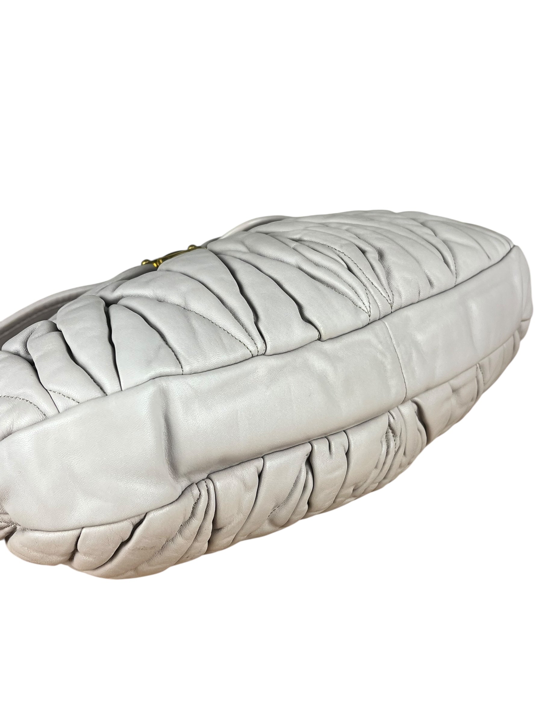 Miu Miu Lilac Nappa Leather Shoulder Bag