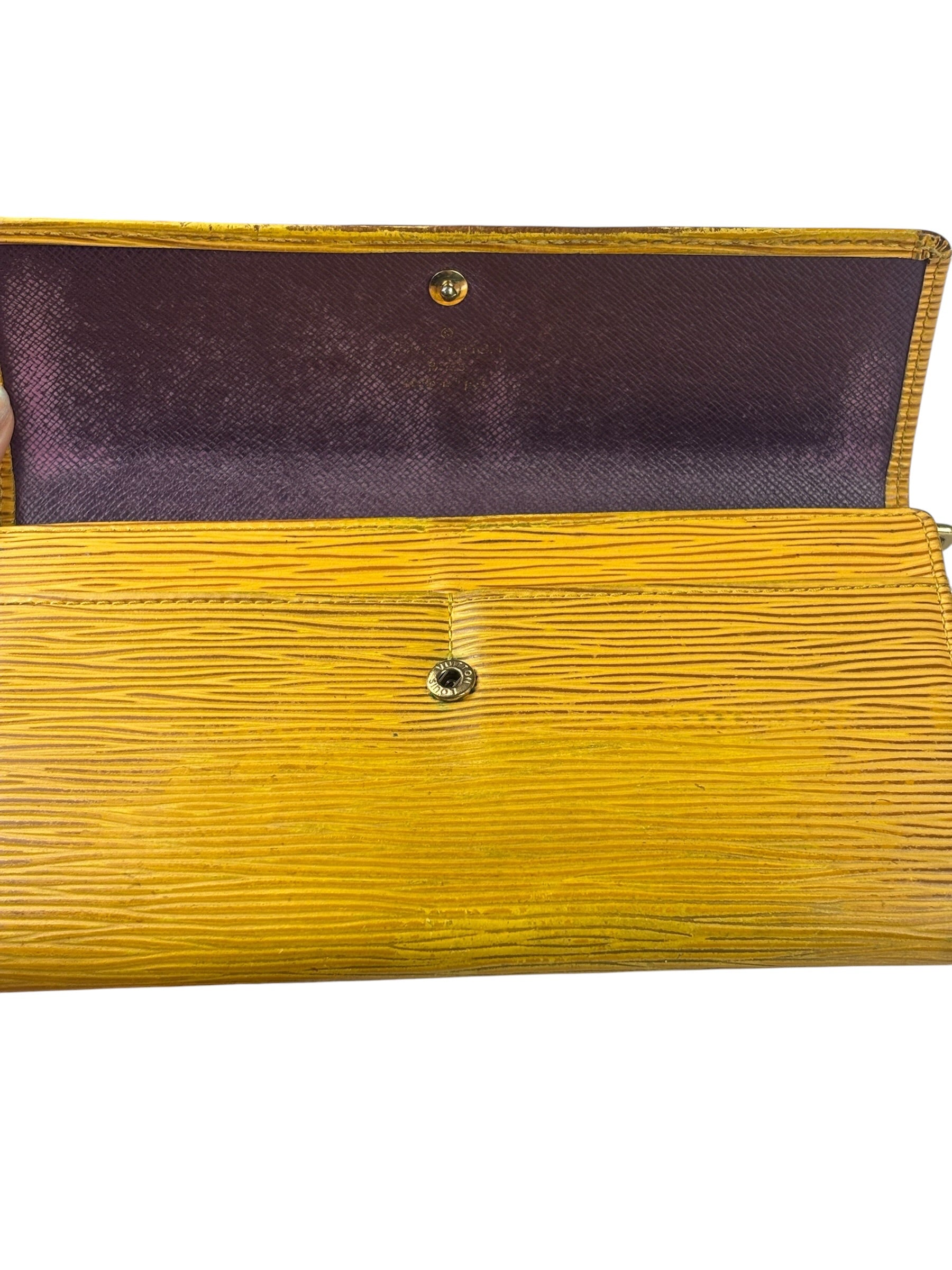 Louis Vuitton Yellow Epi Leather Long Wallet