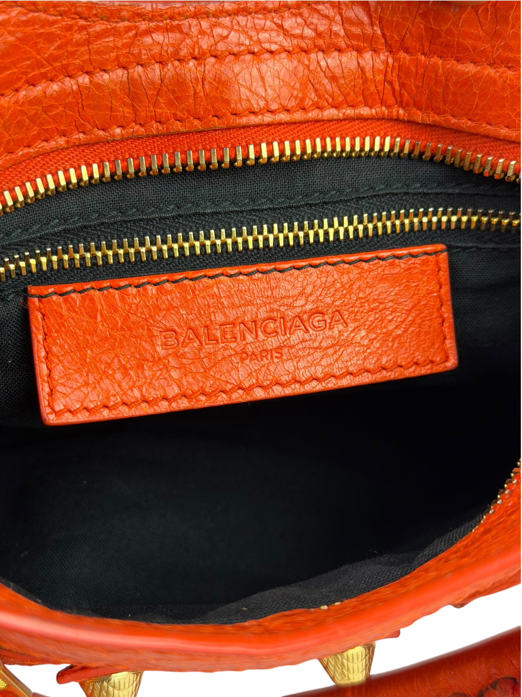 Balenciaga Red Leather Mini City Bag