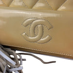 Chanel CC Patent Quilted Yellow Camera Bag 1991