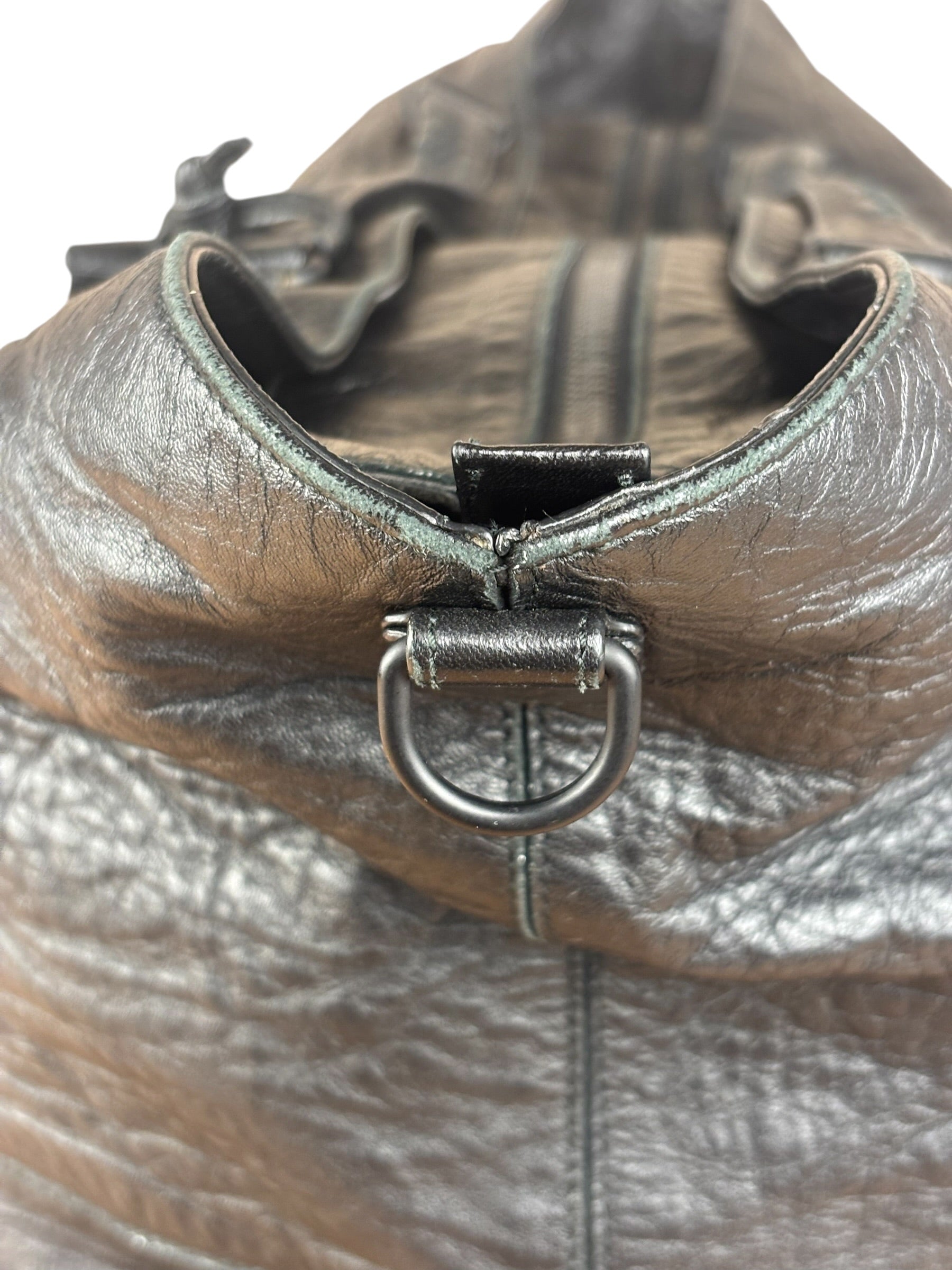 Bottega Veneta Vintage Black Leather Cervo Cocker Hobo Bag