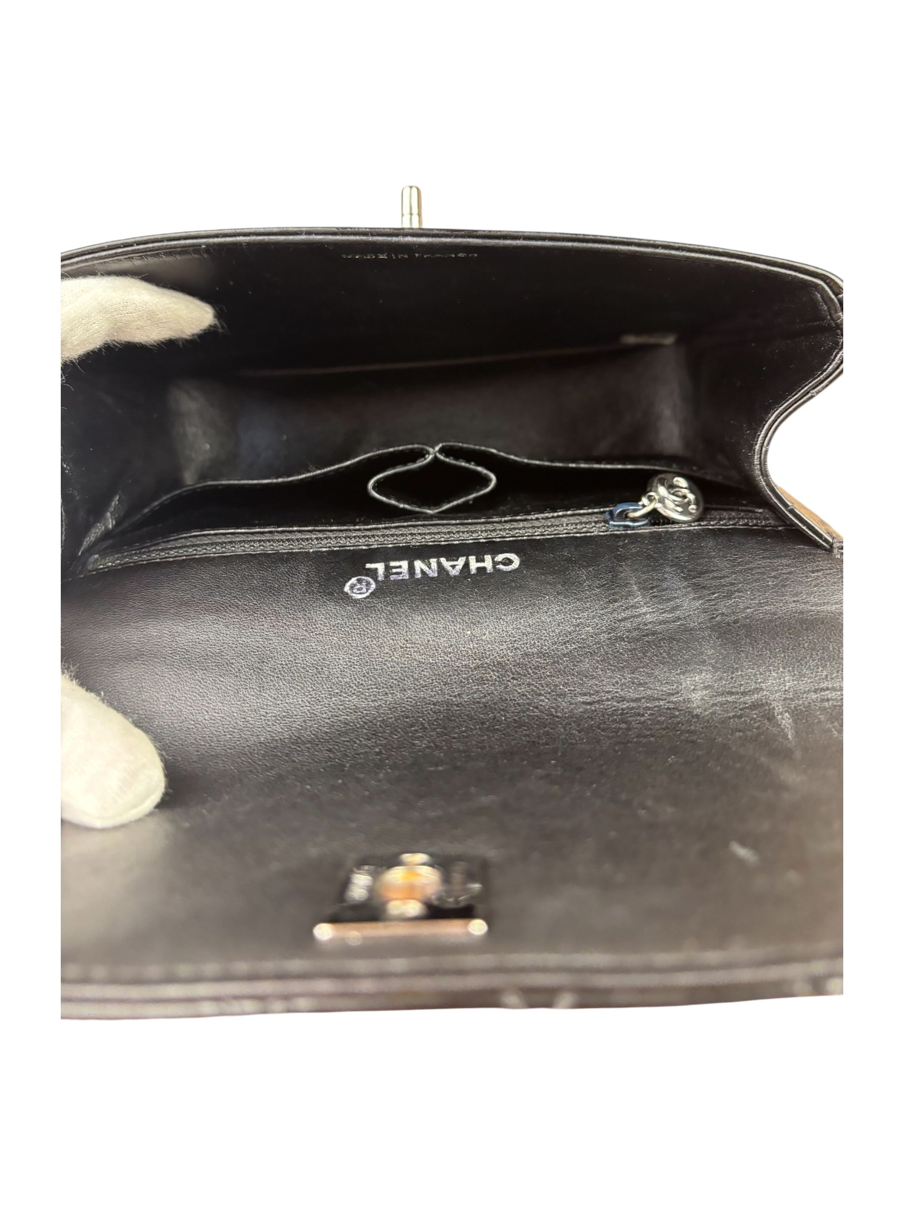 Chanel Vintage Black Quilted Leather Flap Bag 1996