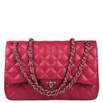 Chanel Pink Quilted Lambskin Jumbo Double Flap Bag 2014