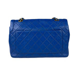 Chanel Vintage Blue Lambskin Flap Bag 1989