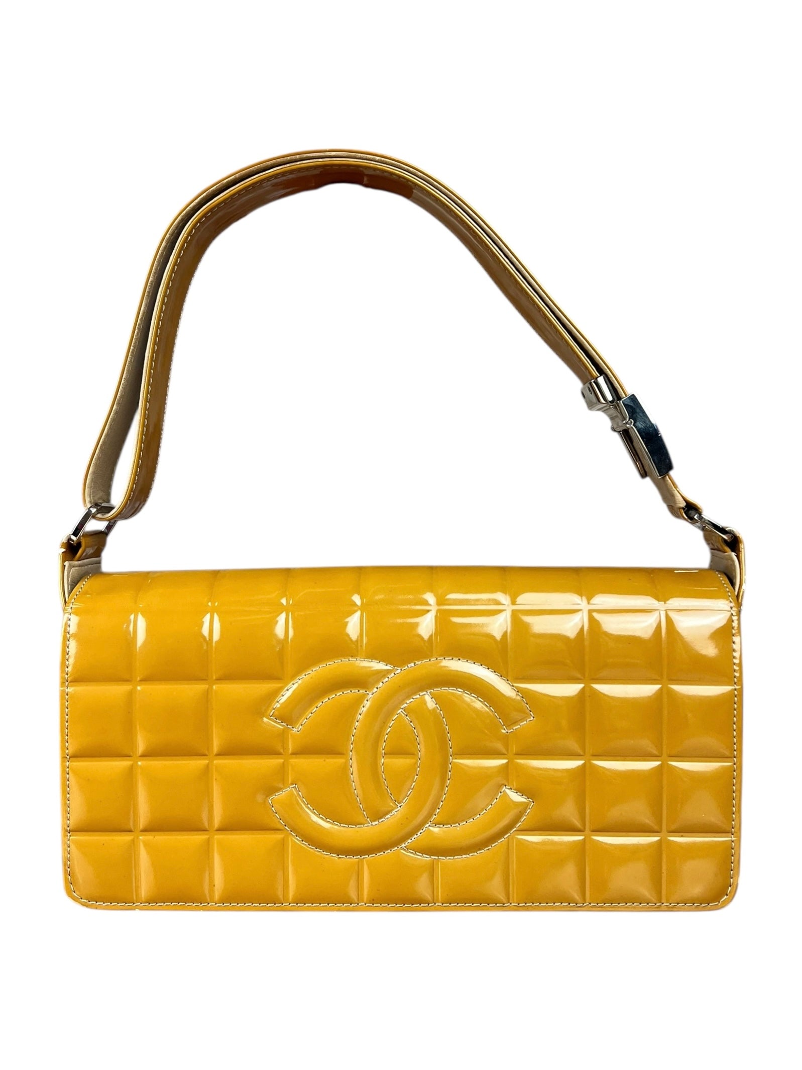 Chanel Vintage East West Patent Flap Bag
