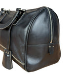 Prada Vintage Black Leather Mini Boston Bag