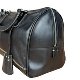 Prada Vintage Black Leather Mini Boston Bag