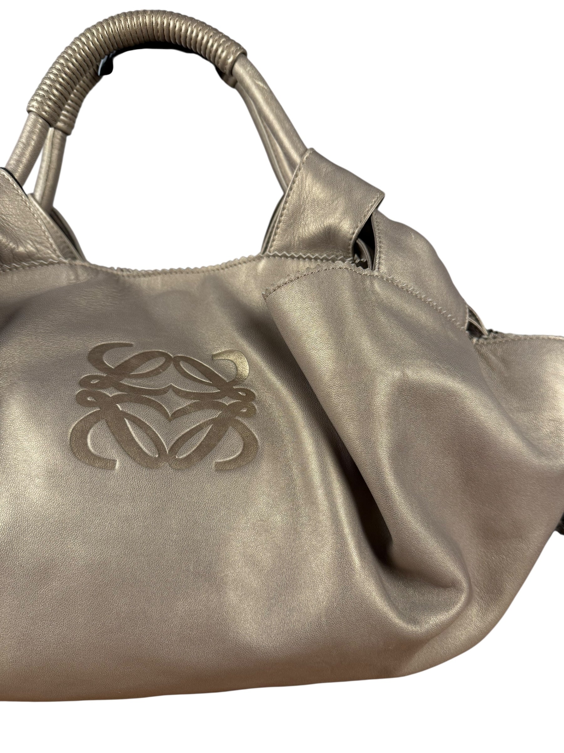 Loewe Metallic Beige Nappa Aire Handbag