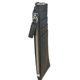Balenciaga Black Leather Perforated Cash/Card Case Keychain