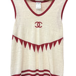 Chanel White/Red 2006 Spring/Summer 06P Sleeveless Top