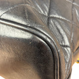 Chanel Vintage Black Leather Shoulder Bag