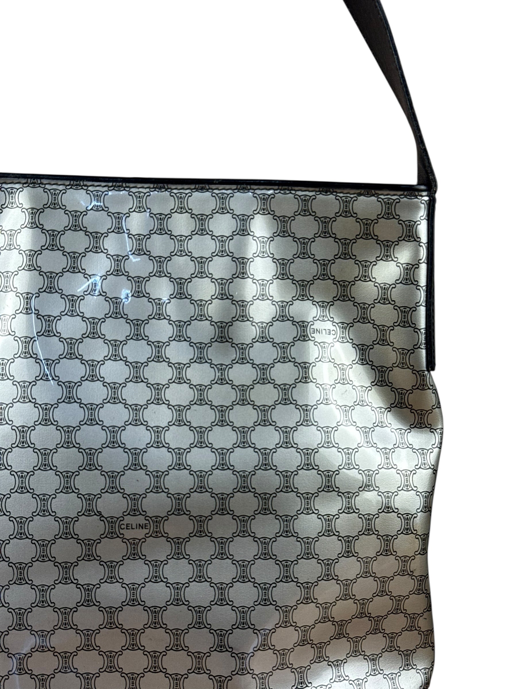 Celine Vintage Macadam Vinyl Bucket Bag