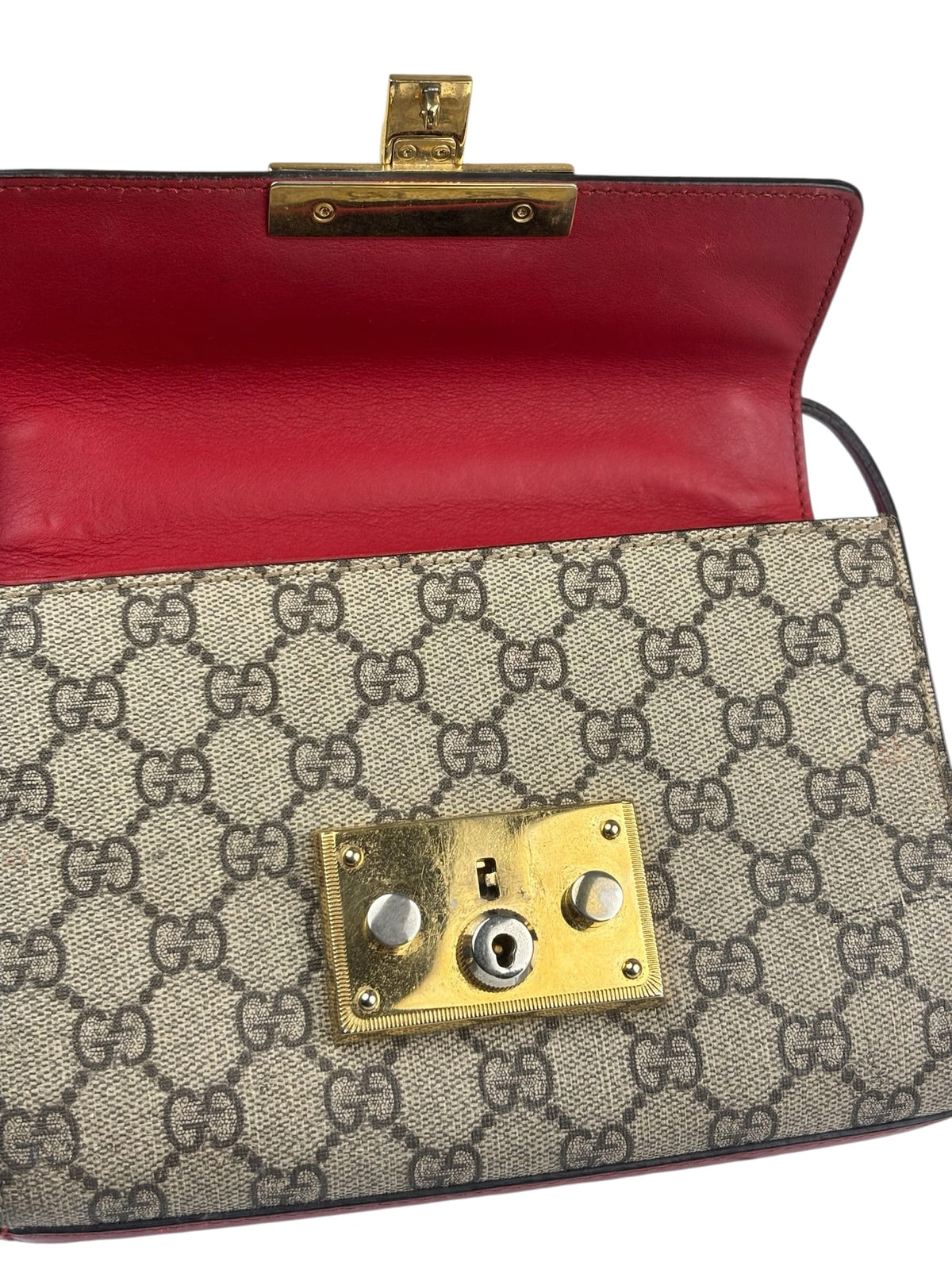 Gucci Colorblock Leather Padlock Small Shoulder Bag