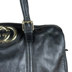 Gucci Britt Leather Boston Bag