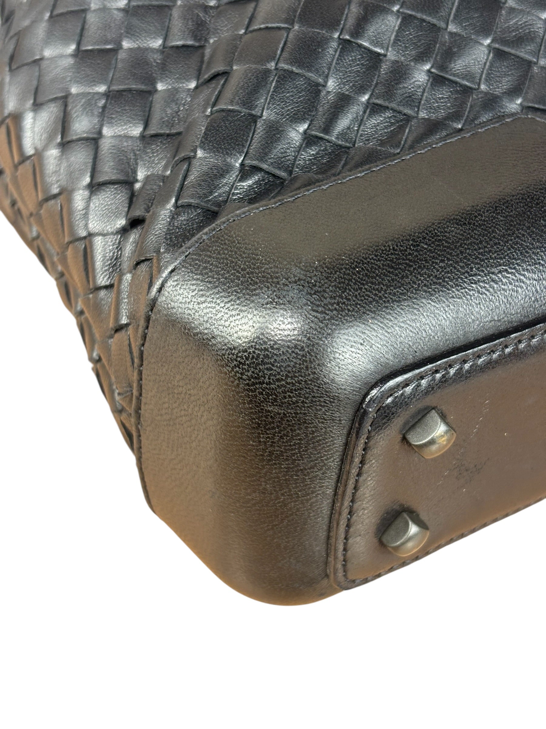 Bottega Veneta Black Intrecciato weave Shoulder bag