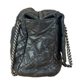 Chanel Black Leather Paris Moscow Flap/Chain Shoulder Bag 2005