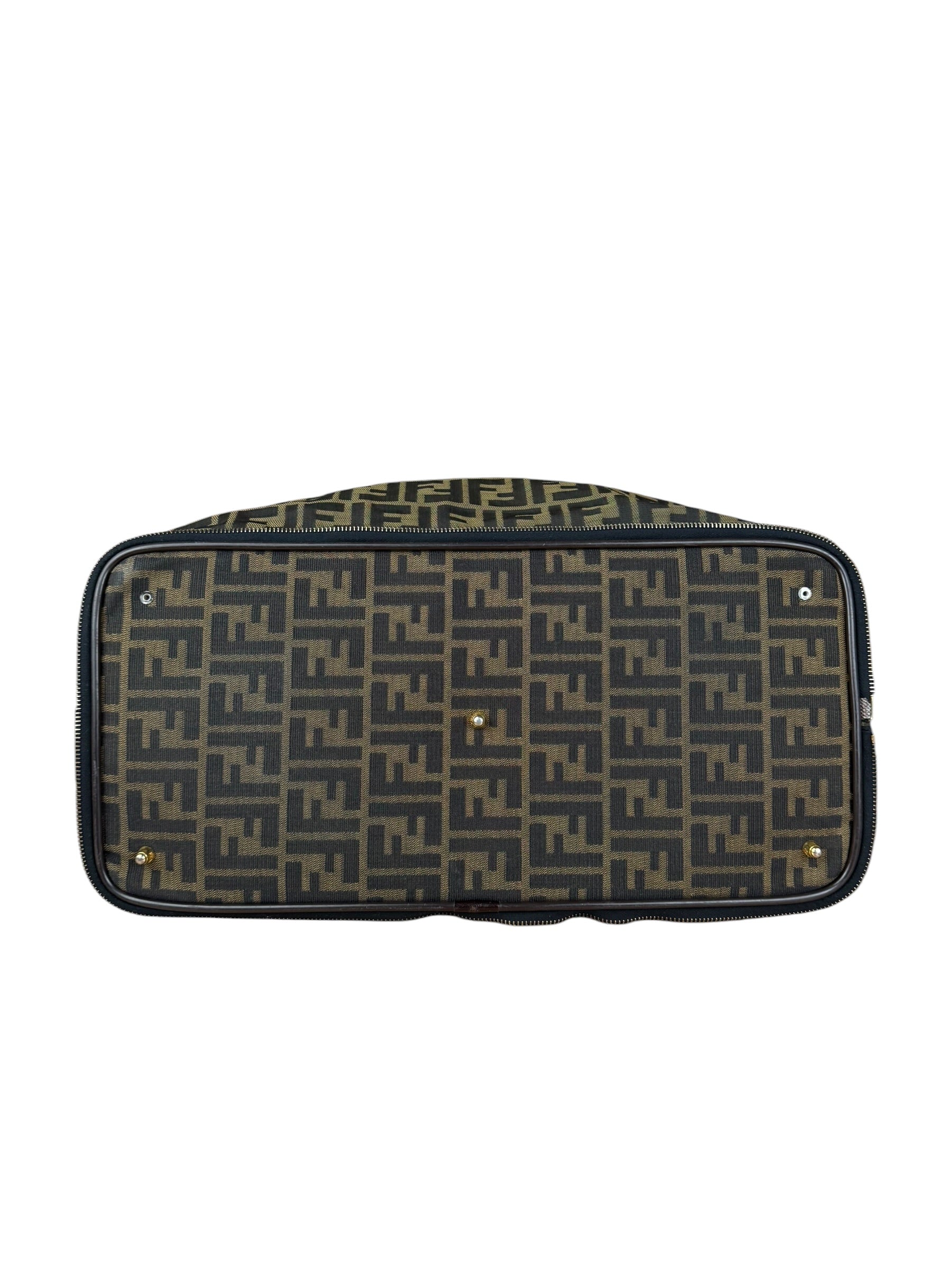 Fendi Vintage Zucca Canvas Collapsible Shoulder Bag