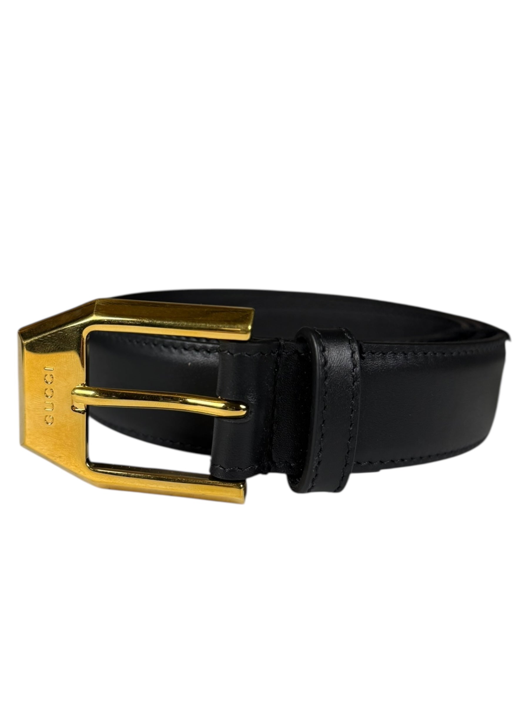 Gucci Black Leather Belt