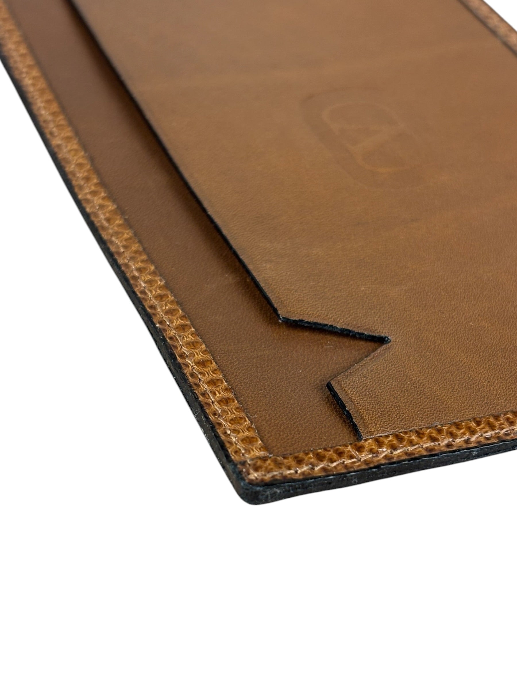 Valentino Brown Tan Leather Flat Pouch