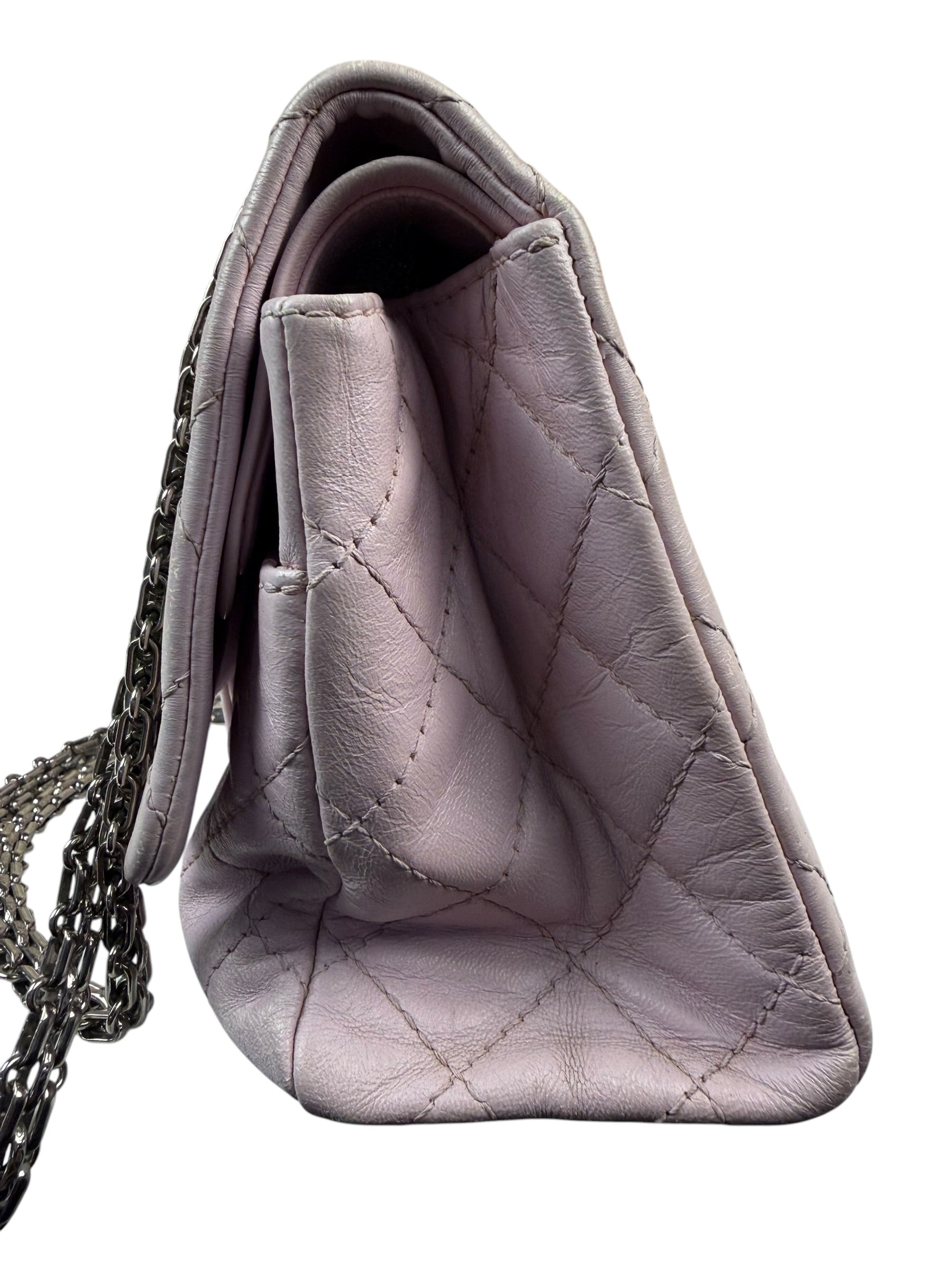 Chanel Light Pink Quilted Leather Reissue 2.55 Double Flap Bag  90's