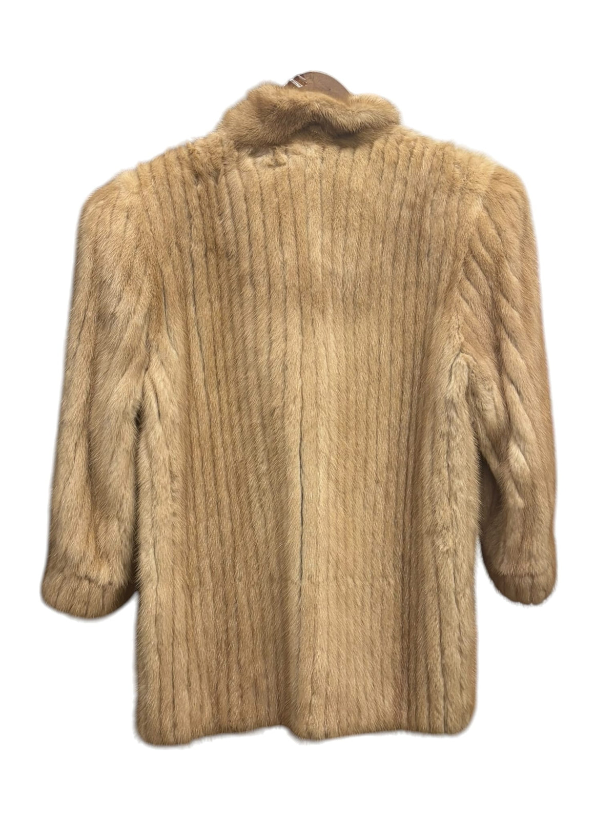 Vintage Blond Stripe Mink Fur Coat