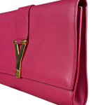 Saint Laurent Pink Leather Y Ligne Clutch