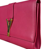 Saint Laurent Pink Leather Y Ligne Clutch
