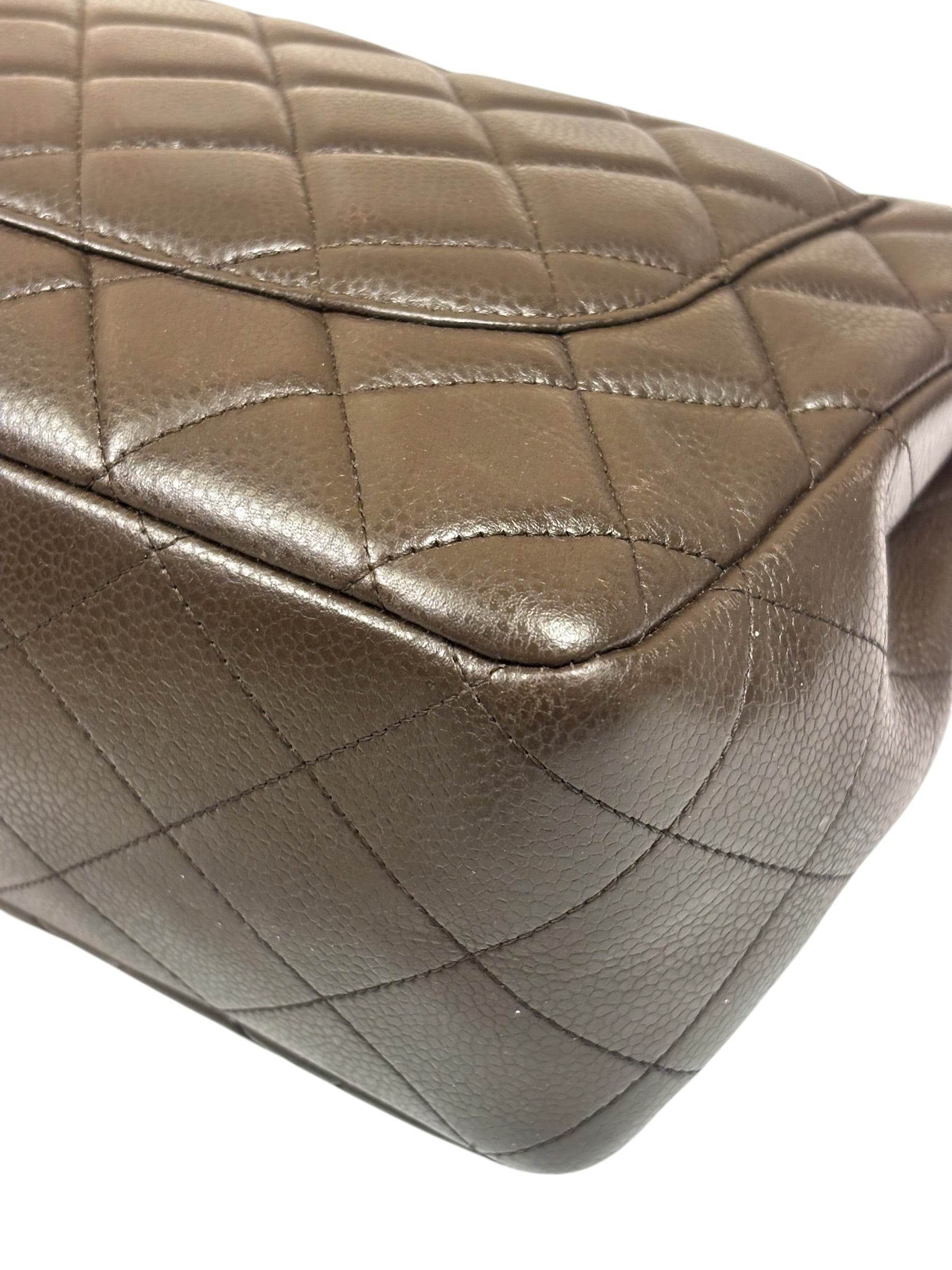 Chanel Chocolate Brown Caviar Quilted Flap Bag 2009