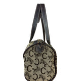 Celine Vintage Macadam Canvas Barrel Bag