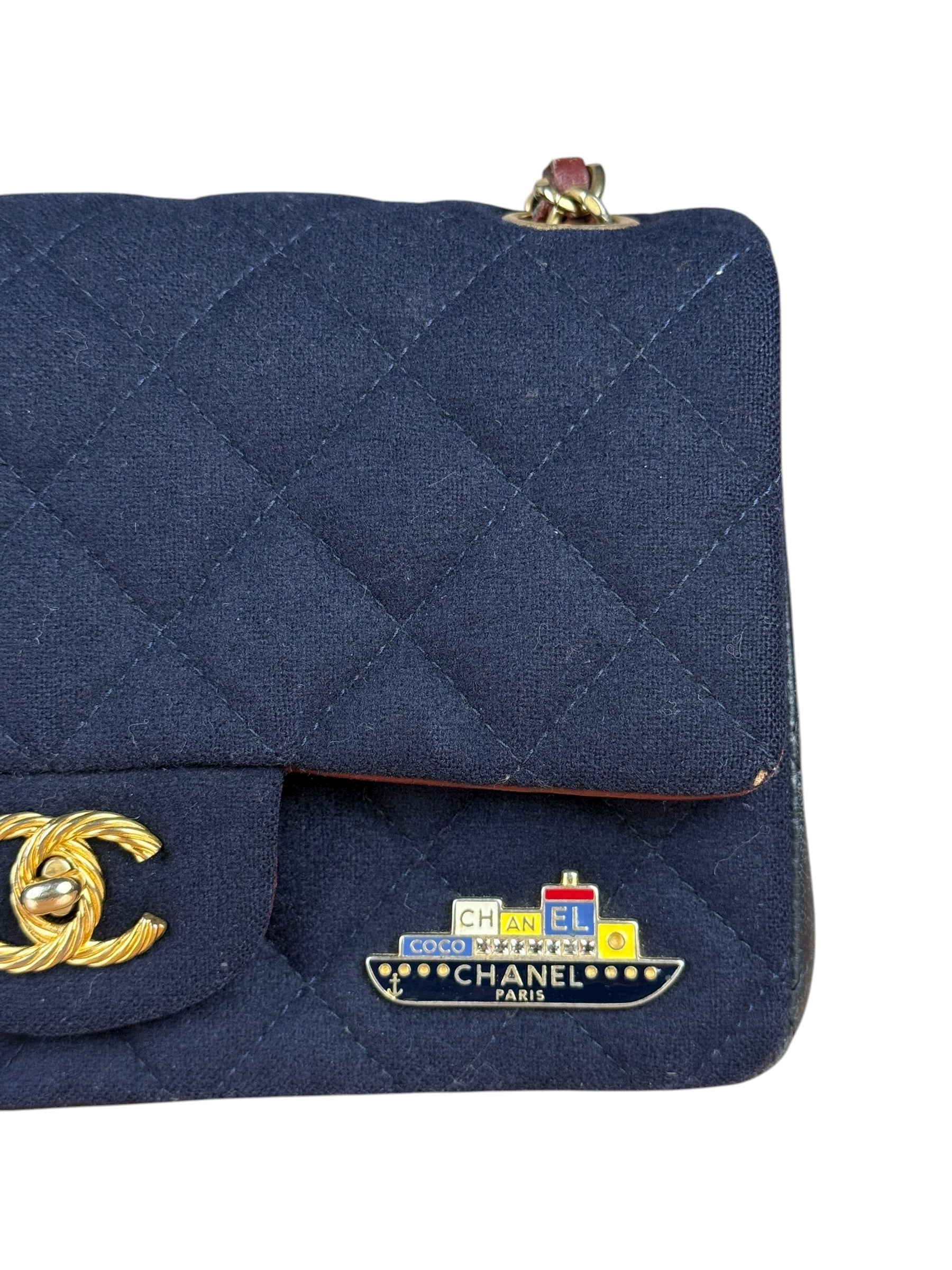 Chanel Quilted Navy Paris Hamburg Collection 2018