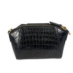 Givenchy Black Crocodile Embossed Leather Nano Antigona Crossbody Bag