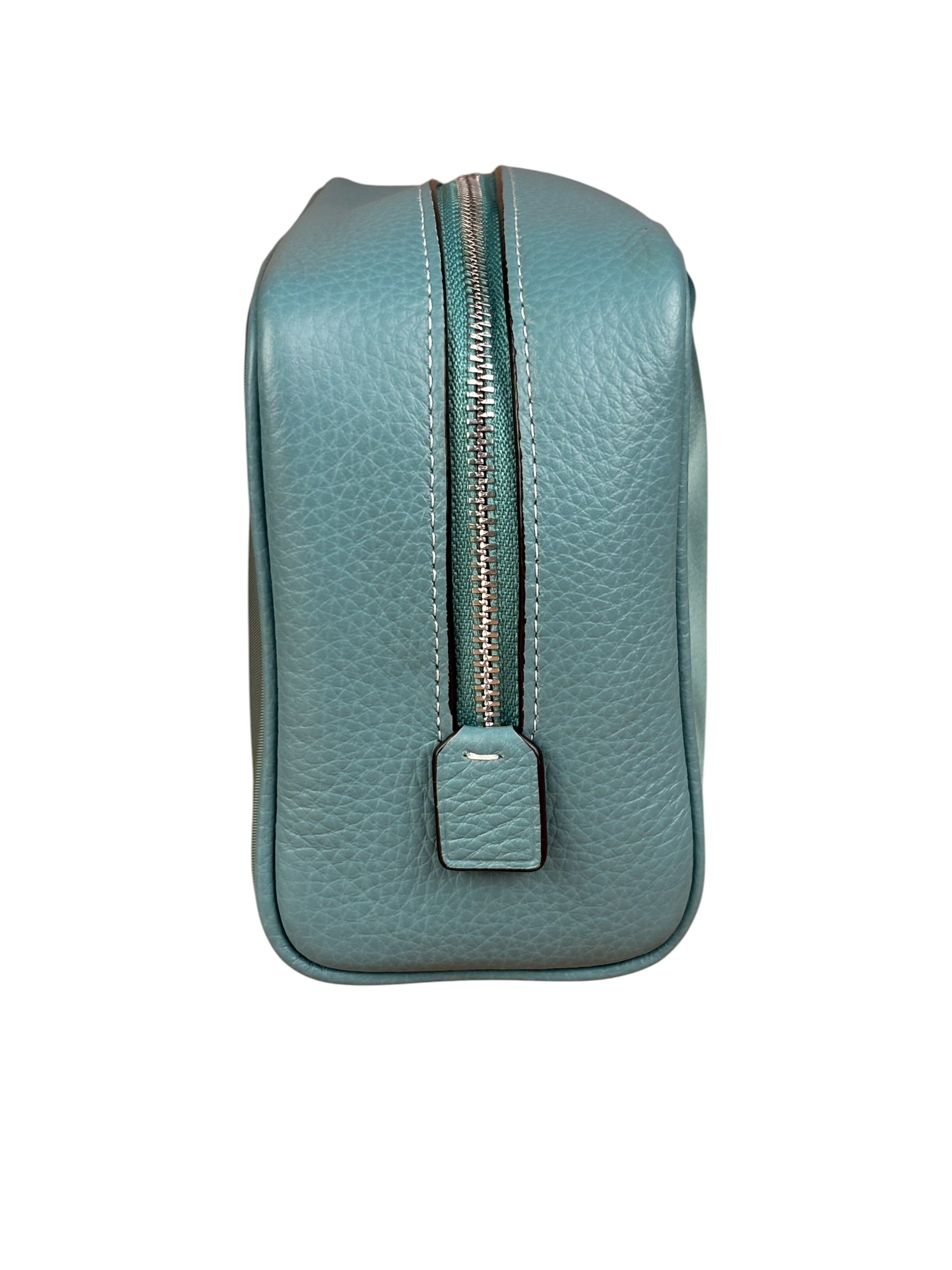Coach Teal Blue Ellis Boxy Cosmetic Pouch