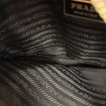Prada Vintage Black Nylon Zip Shoulder Bag