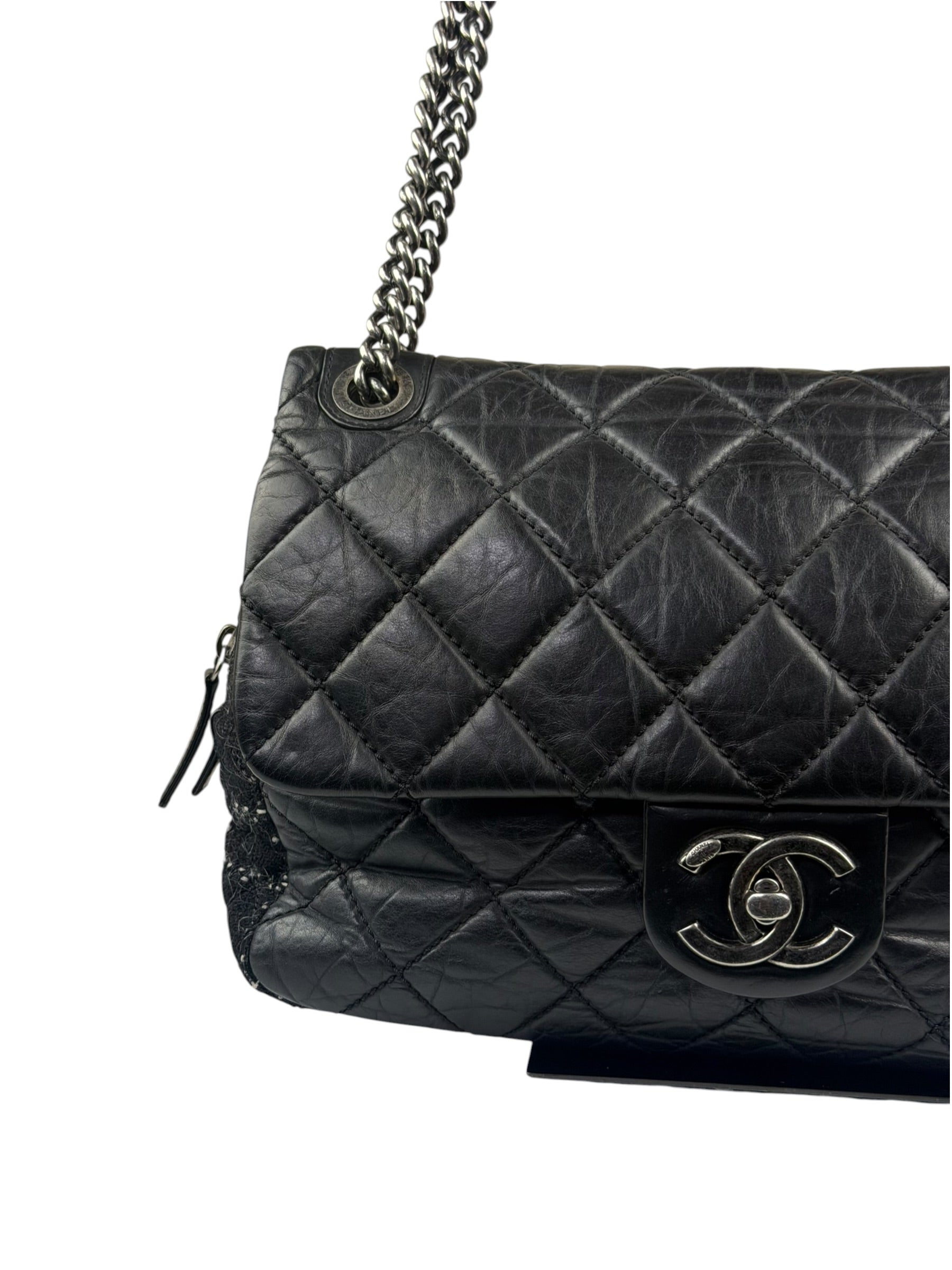 Chanel Black Quilted Calfskin Portobello Flap Bag 2013
