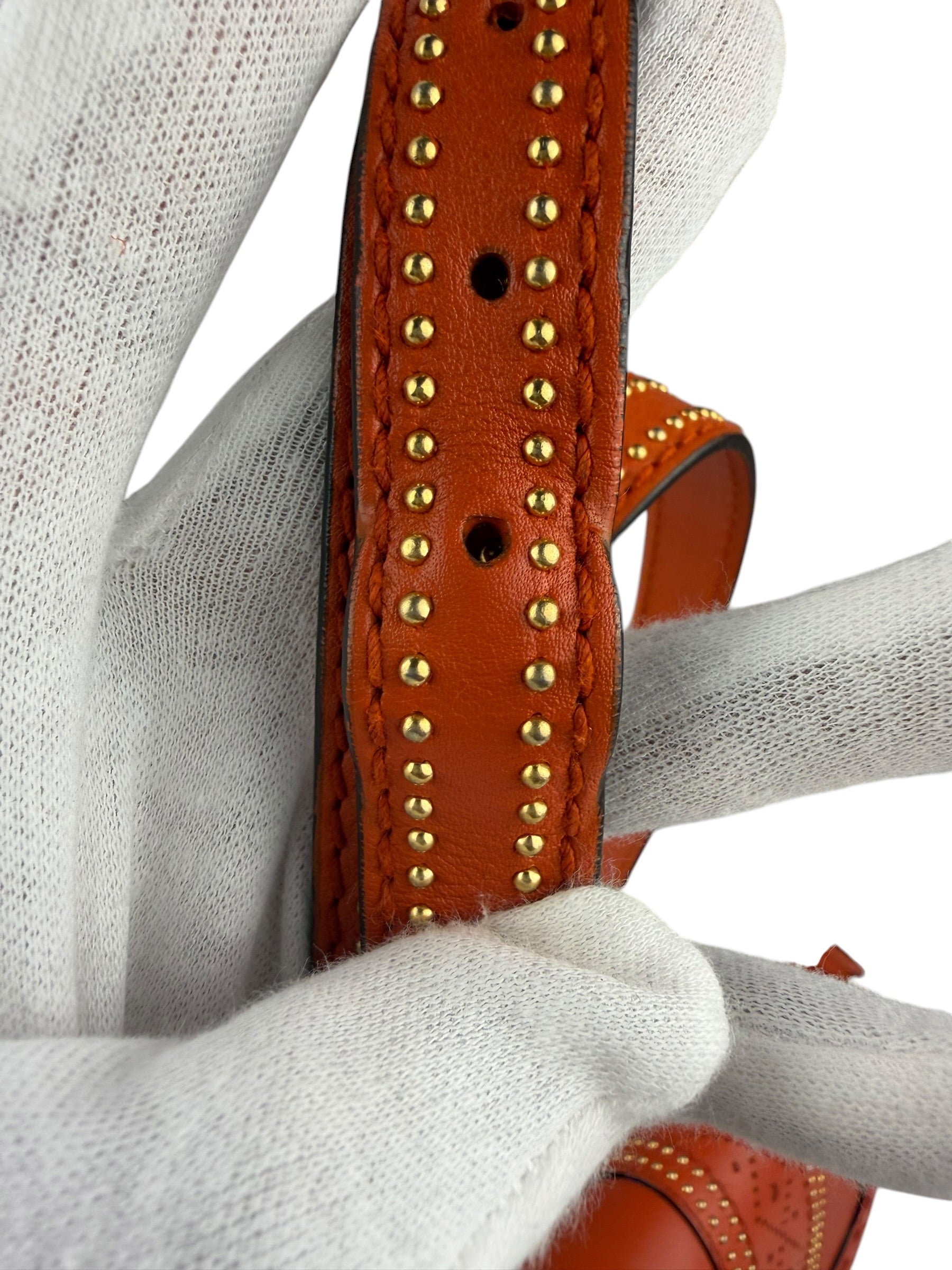 Gucci Orange Leather Snaffle Shoulder Bag