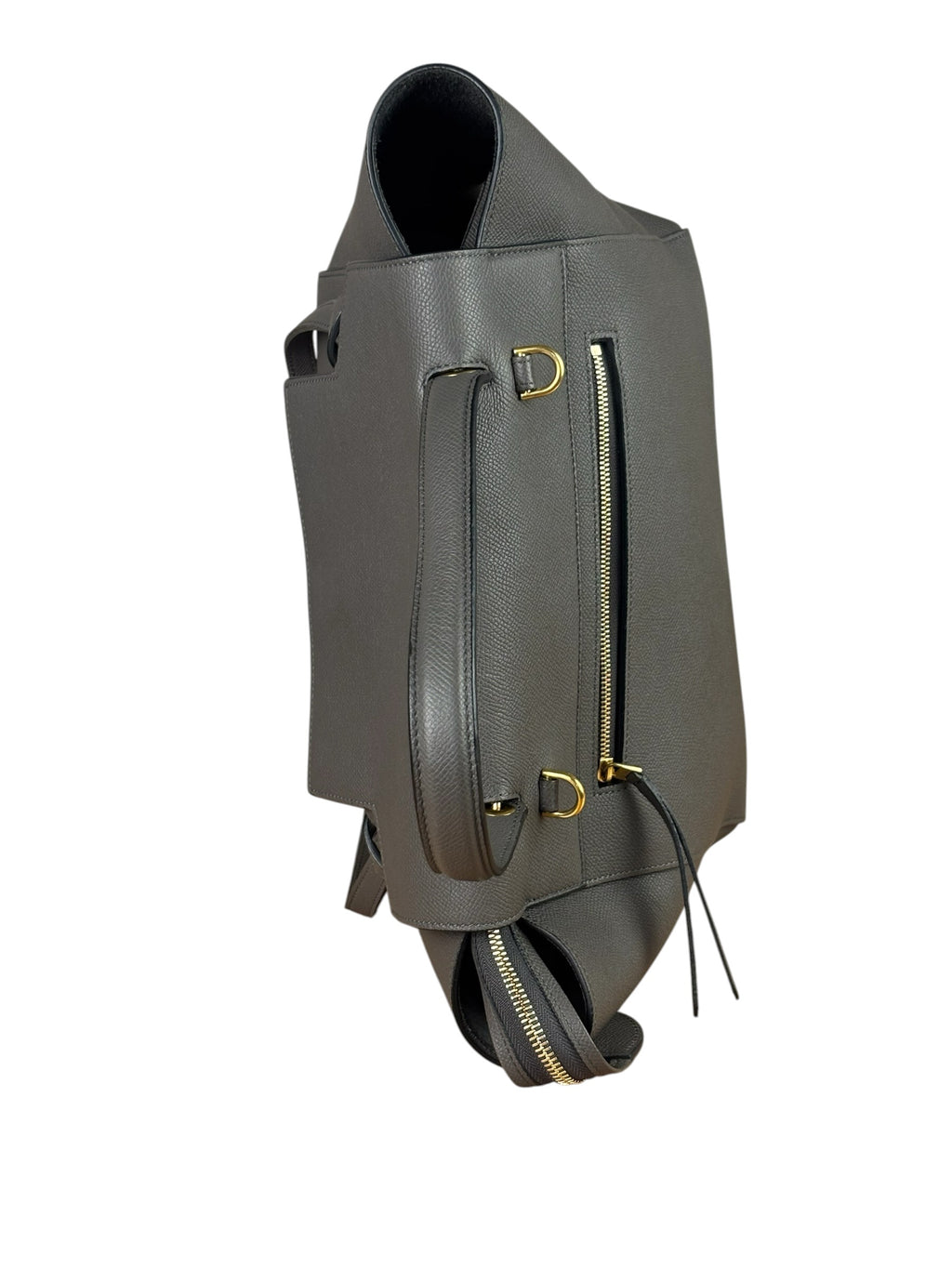 Celine Grey Leather Two-Way Belt Bag