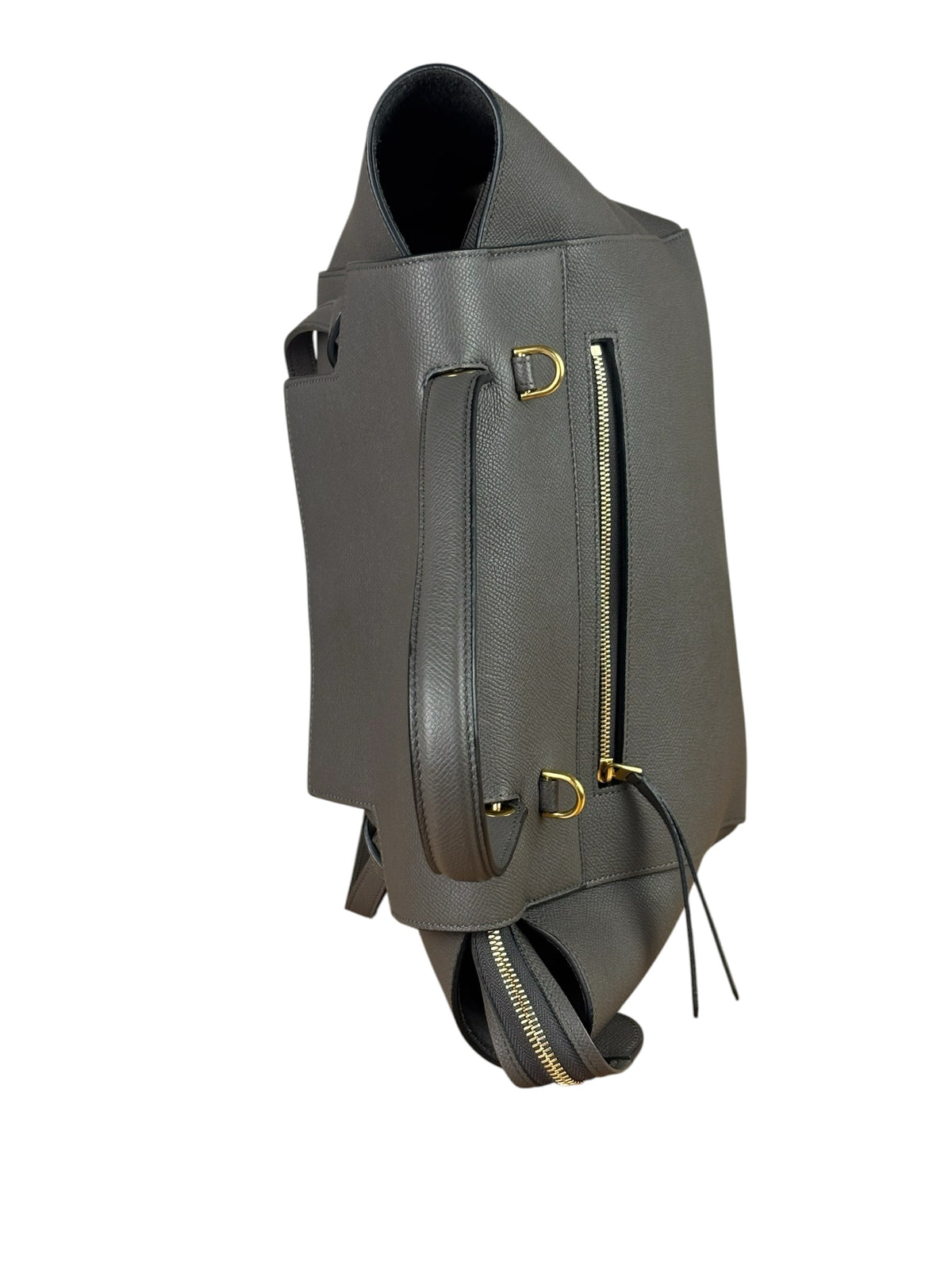 Celine Grey Leather Two-Way Belt Bag