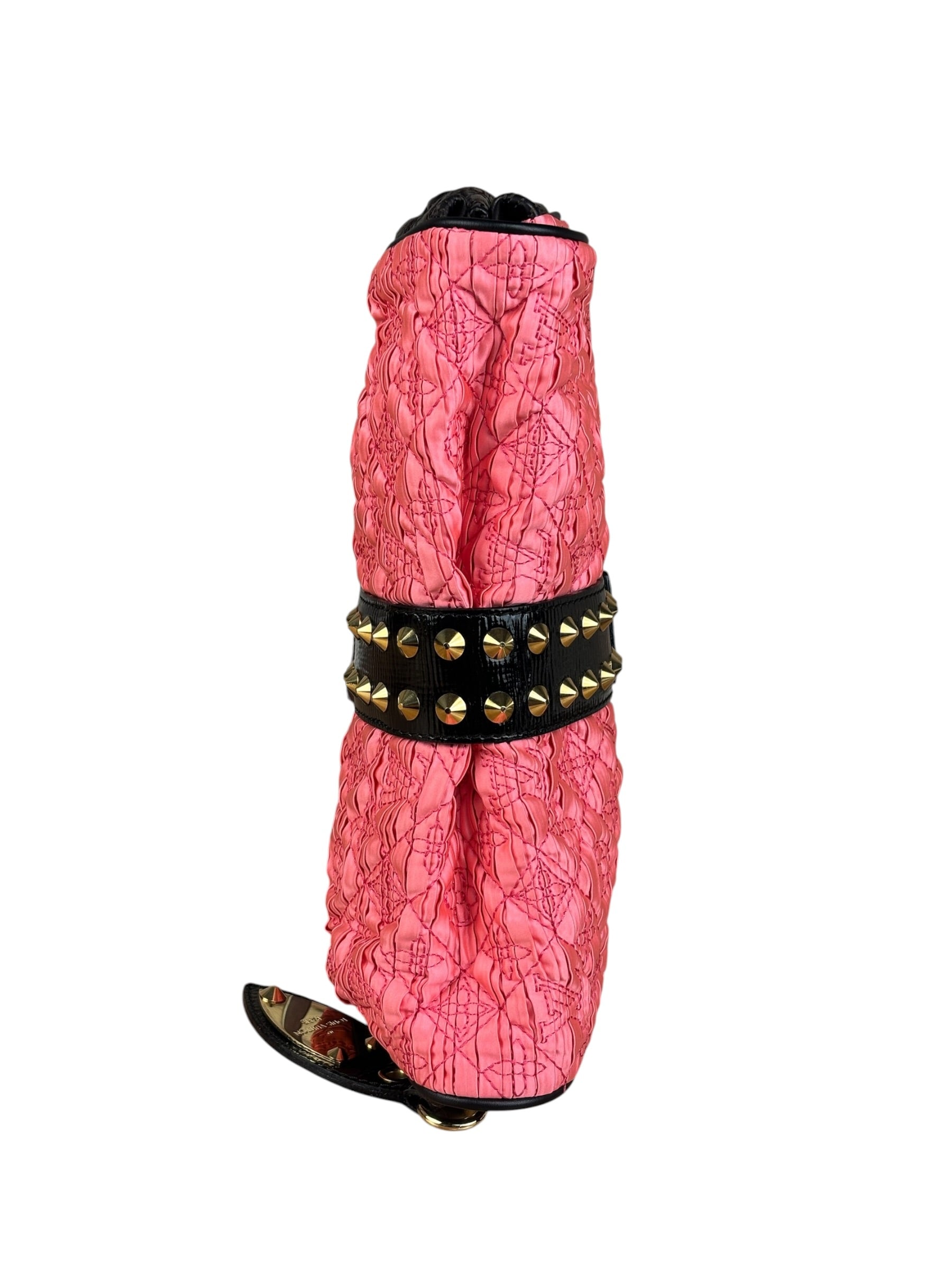 Louis Vuitton Limited Edition Bunny Pink Leather Monogram Coquette Clutch