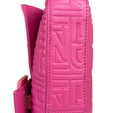 Fendi Pink Leather Logo Embossed Baguette
