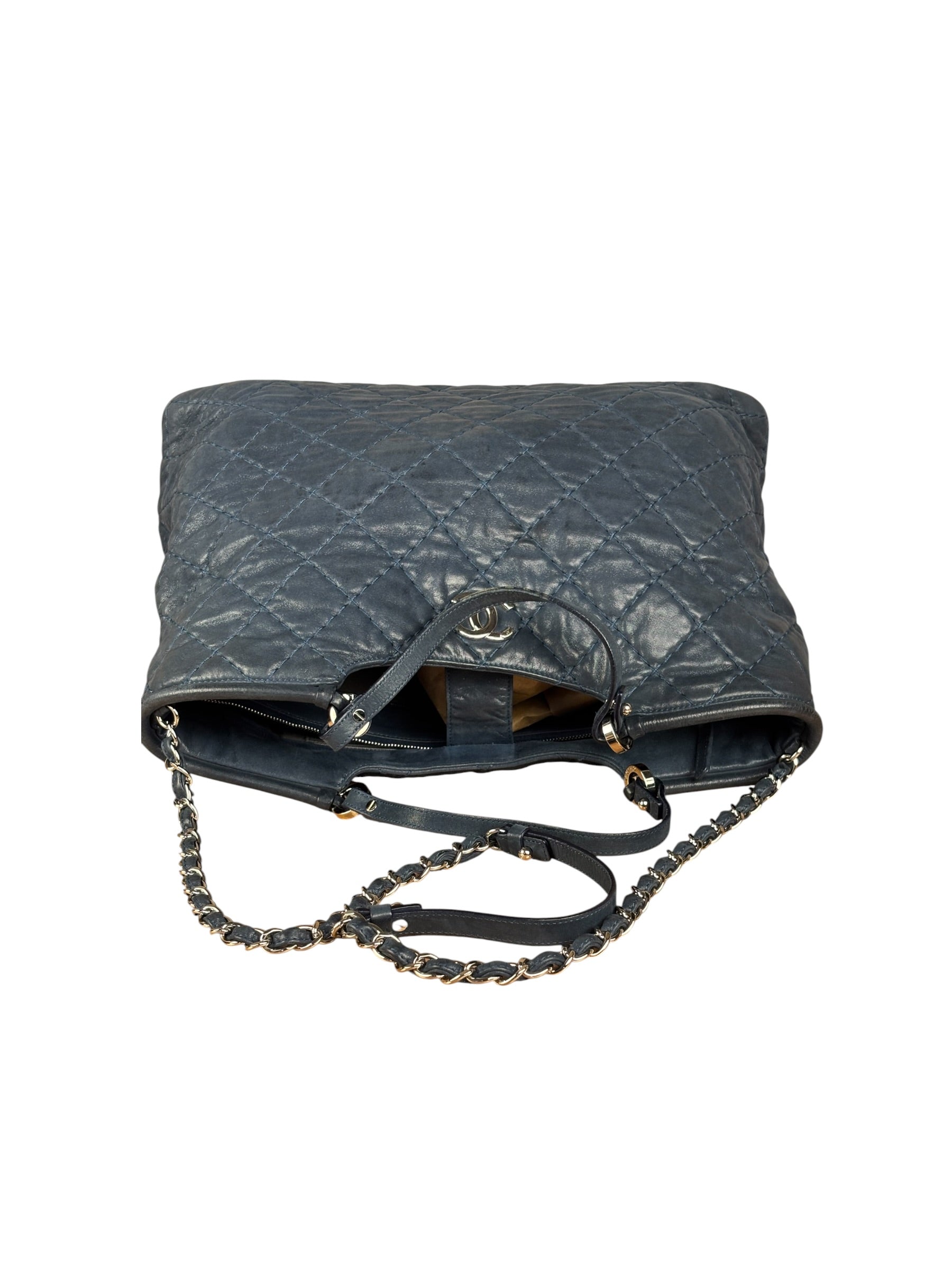 Chanel Navy Iridescent Sea Hit Tote 2012