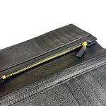 Coach Black Leather Long Wallet