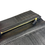 Coach Black Leather Long Wallet