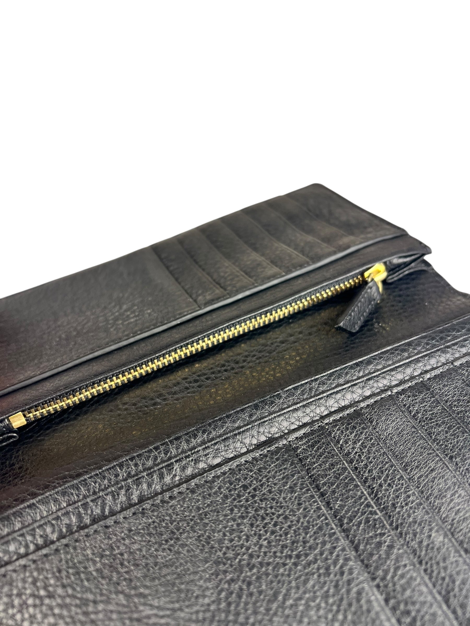 Coach Black Leather Long Wallet